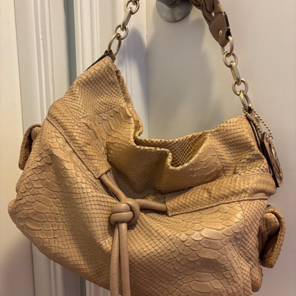 Coach Tan Python Shoulder Bag - image 2